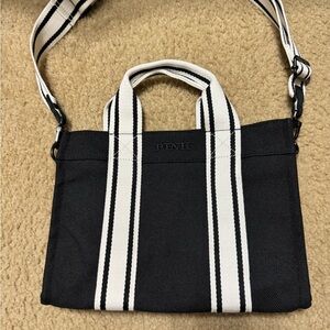 PINK Victoria's Secret Black and White Striped Women's Bag and nylon tote